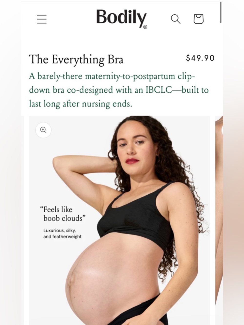 Bodily The Everything Bra for Nursing & Maternity (XL)